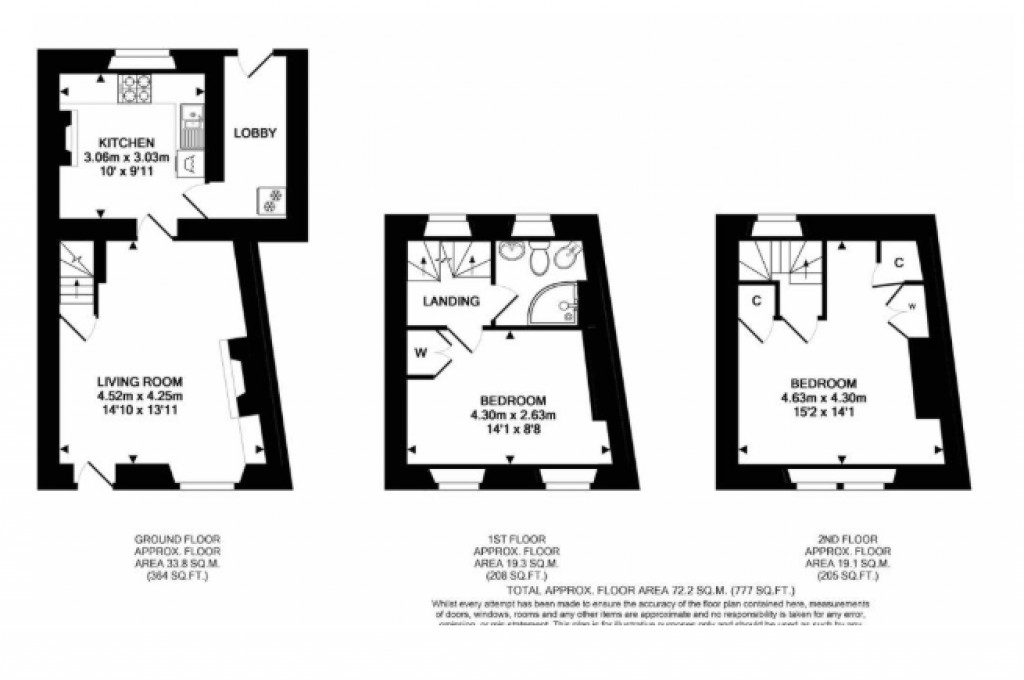 Floorplans For Church Street, Bradford-on-Avon