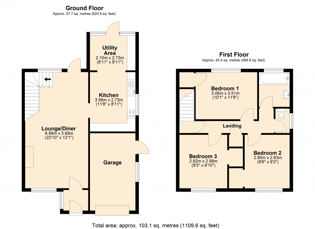 Floorplans For Winsley, Wiltshire