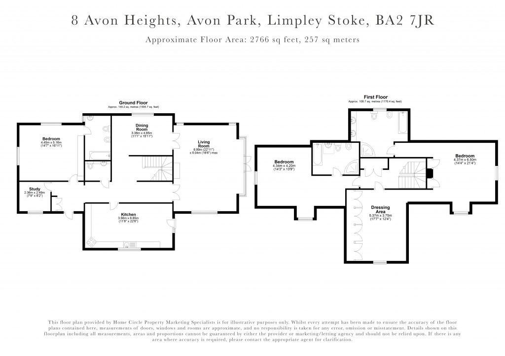 Floorplans For Avon Park, Limpley Stoke, Bath