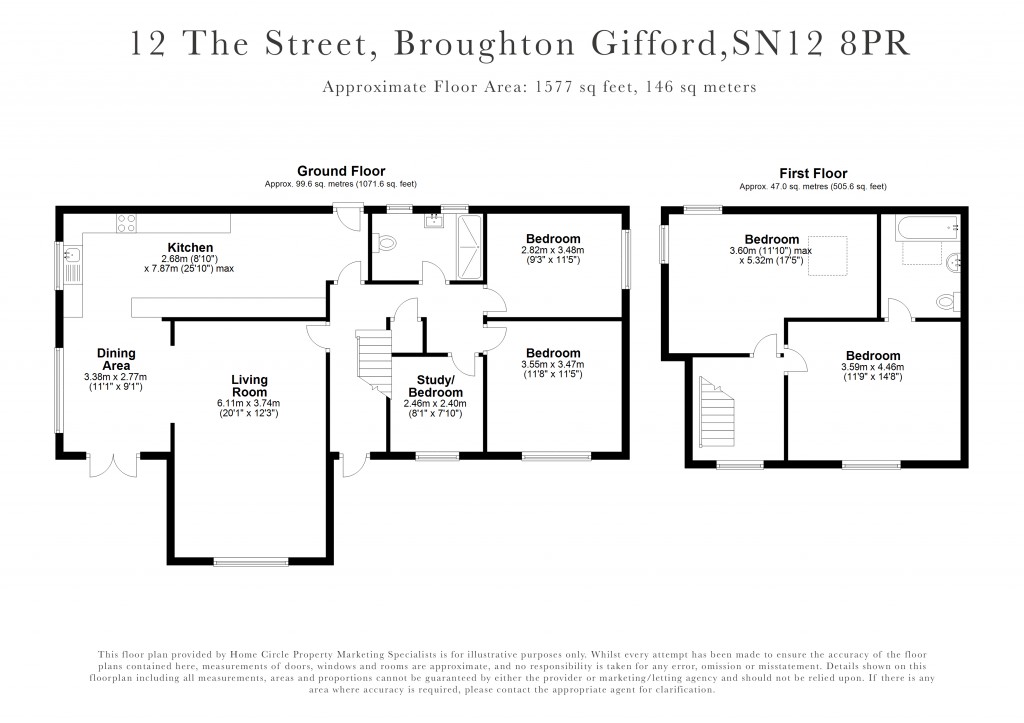 Floorplans For Broughton Gifford, Wiltshire