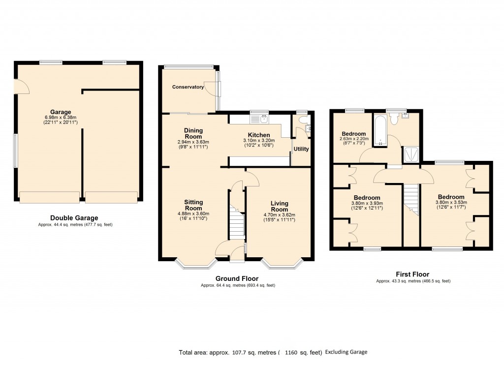 Floorplans For Peasedown St John, Peasedown Saint John