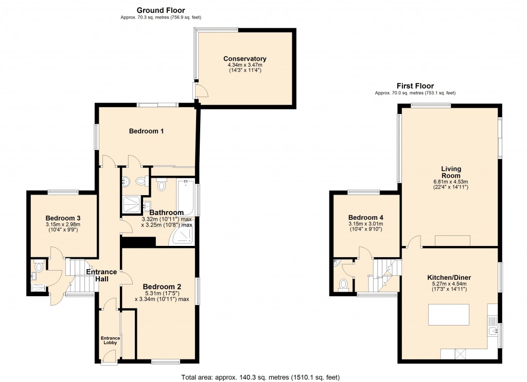 Floorplans For Limpley Stoke, Bath