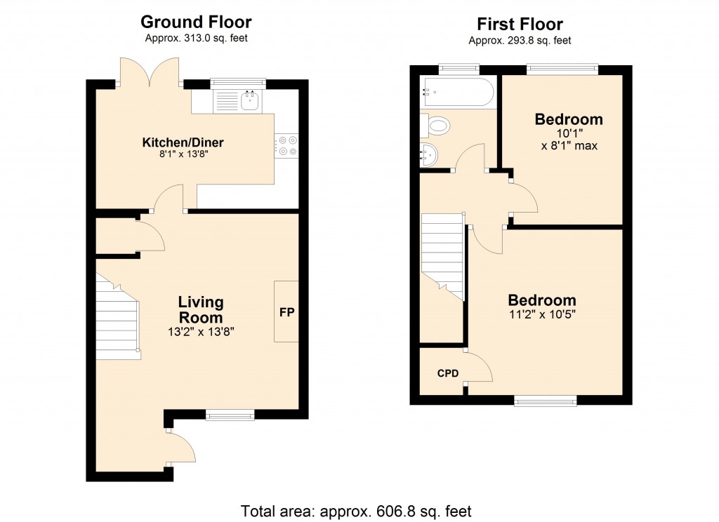 Floorplans For Paxcroft Mead, Hilperton, Trowbridge, Wiltshire