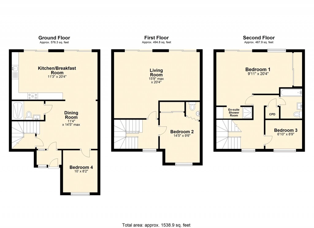 Floorplans For Staverton, Trowbridge, Wiltshire