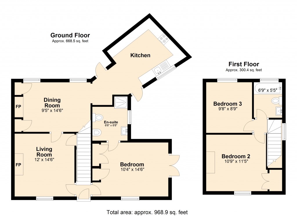 Floorplans For Hinton Charterhouse, Bath
