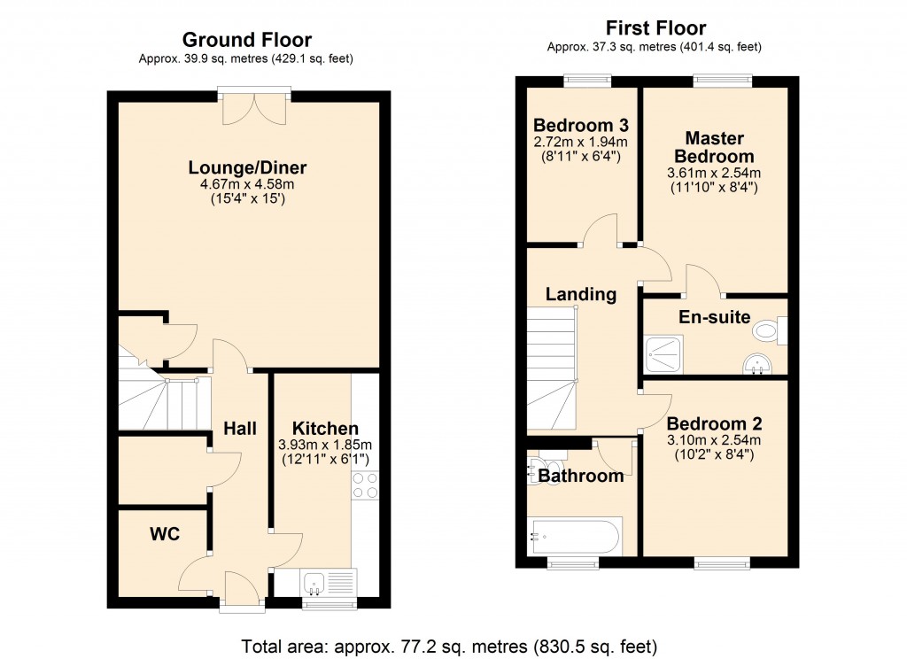 Floorplans For Westbury, Wiltshire