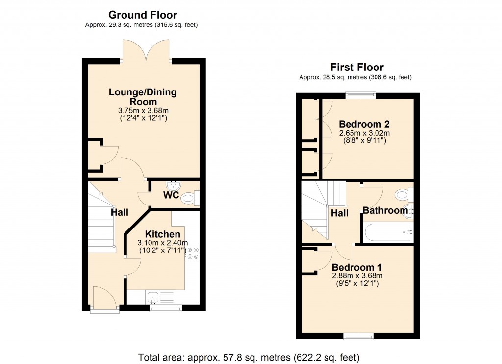 Floorplans For Staverton, Wiltshire