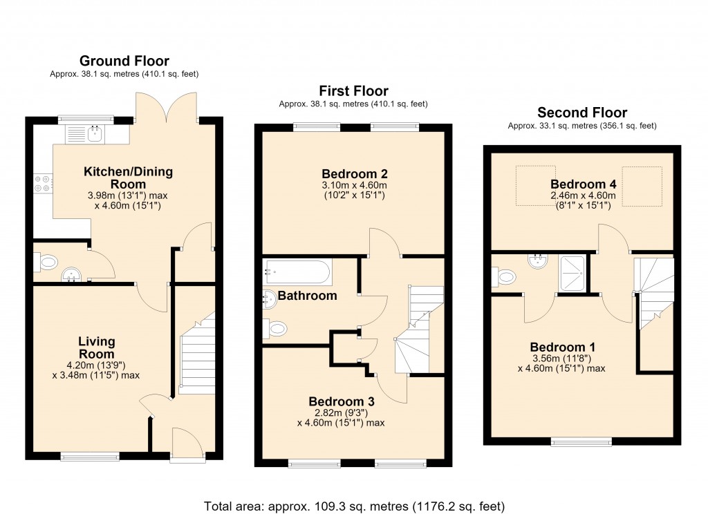 Floorplans For Hilperton, Trowbridge, Wiltshire