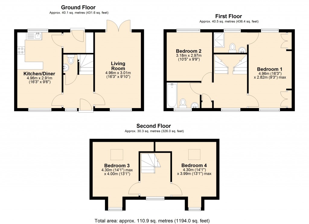 Floorplans For Hilperton, Trowbridge, Wiltshire