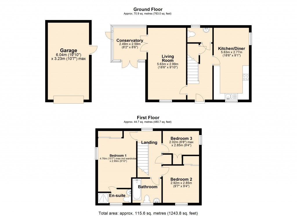 Floorplans For Castlemead, Trowbridge, Wiltshire