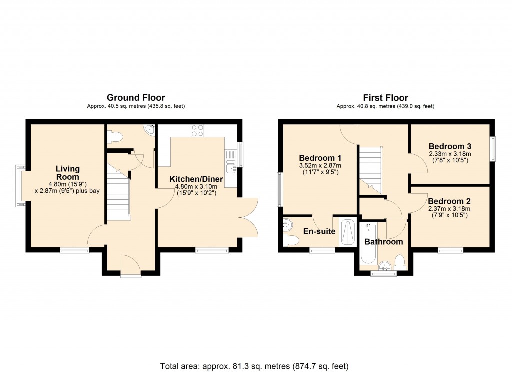 Floorplans For Weavers Meadow, Elizabeth Way, Trowbridge, Wiltshire