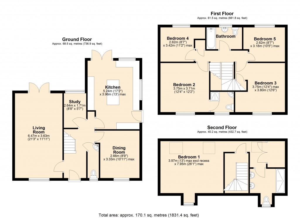 Floorplans For Staverton, Wiltshire