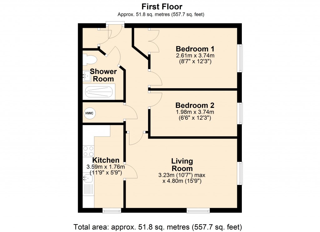 Floorplans For Polebarn Road, Trowbridge, Wilts