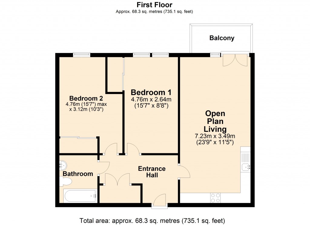 Floorplans For Court Street, Trowbridge, Wiltshire