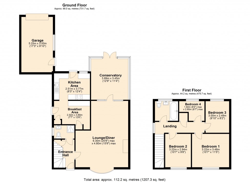 Floorplans For Bowerhill, Melksham, Wiltshire