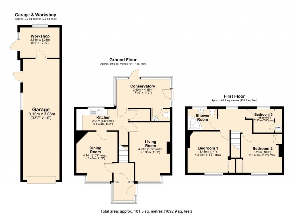 Floorplans For Yarnbrook, Trowbridge, Wiltshire