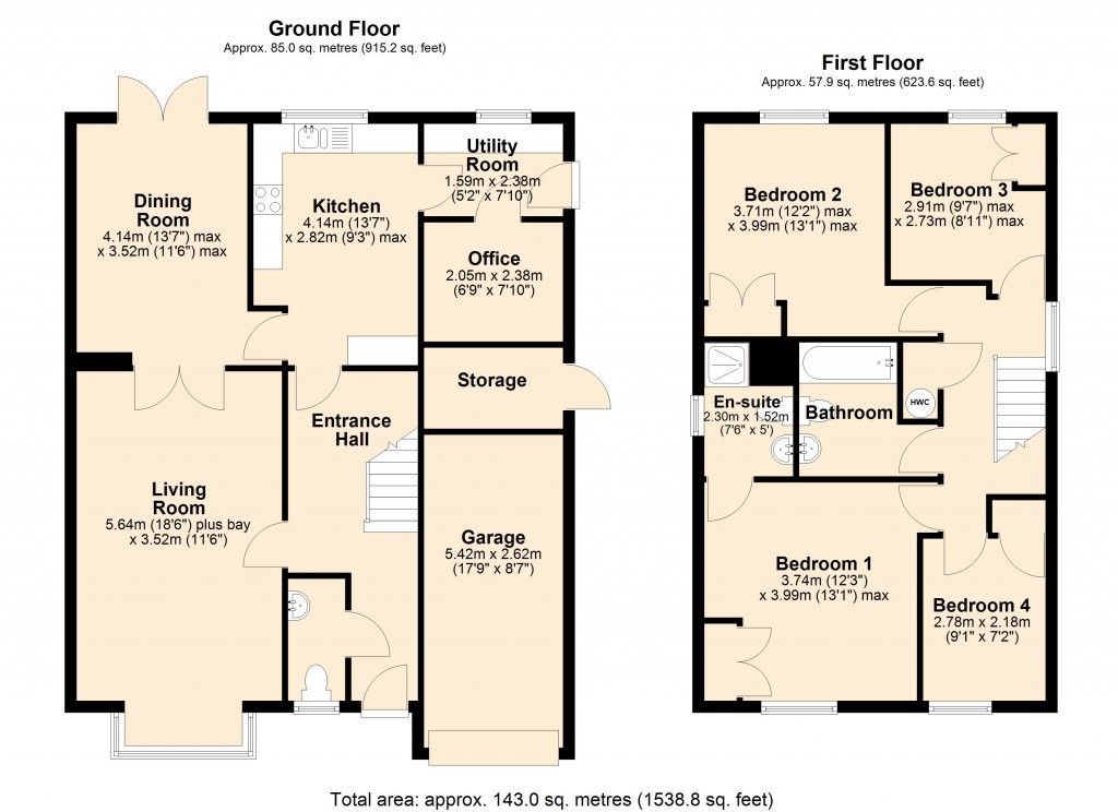 Floorplans For Hilperton, Trowbridge, Wiltshire