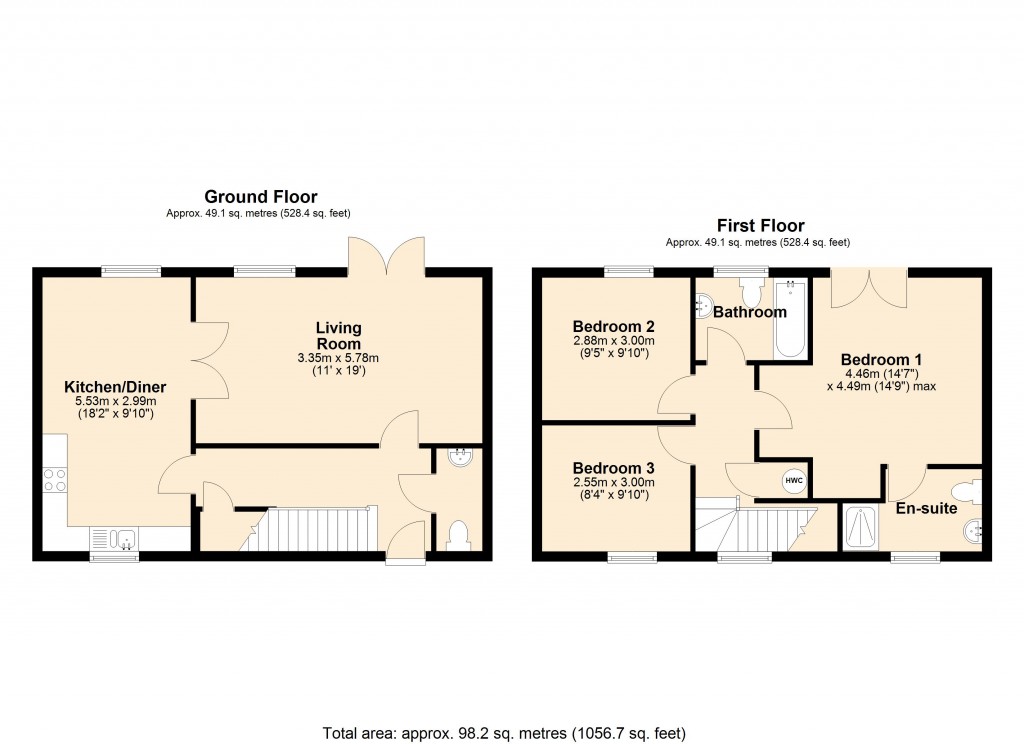 Floorplans For Staverton, Wiltshire