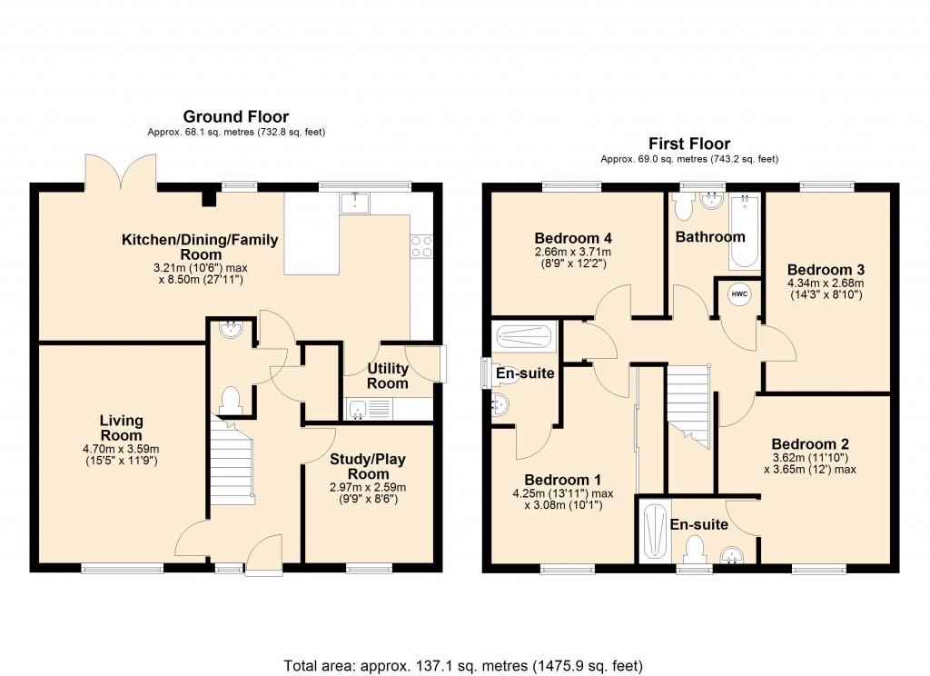 Floorplans For Rowden Chase, Chippenham, Wiltshire