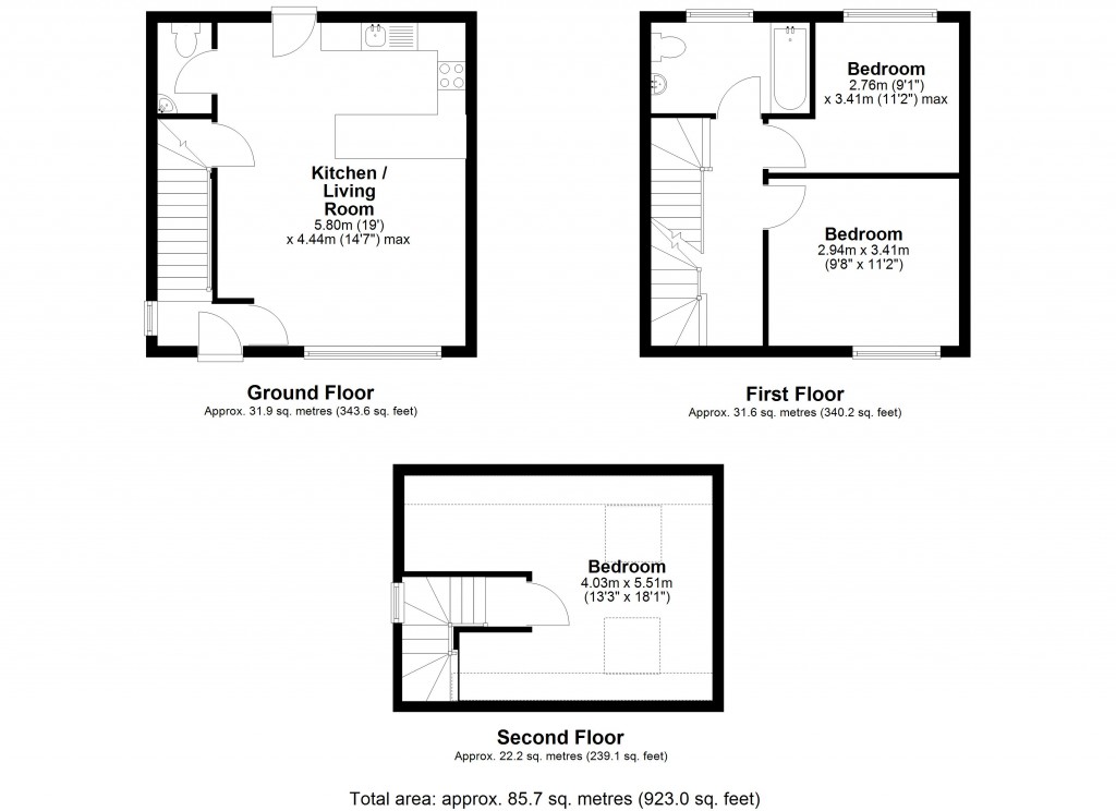 Floorplans For Westbury, Wiltshire