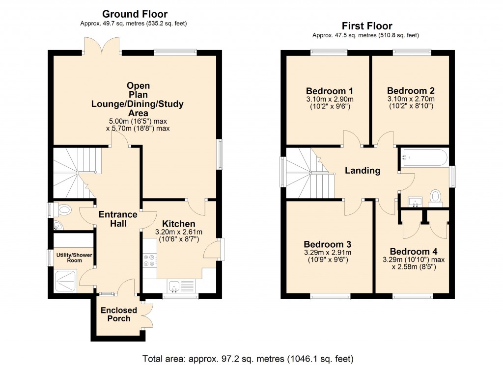 Floorplans For Dilton Marsh, Nr Westbury, Wiltshire