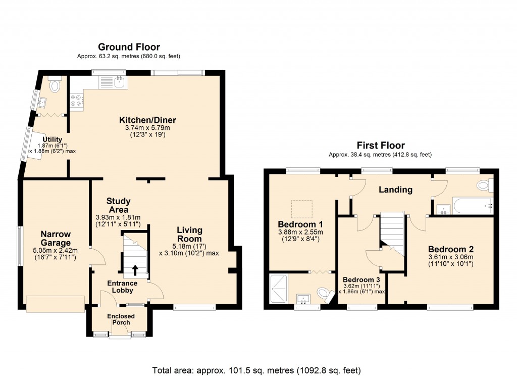 Floorplans For Westbury, Wiltshire