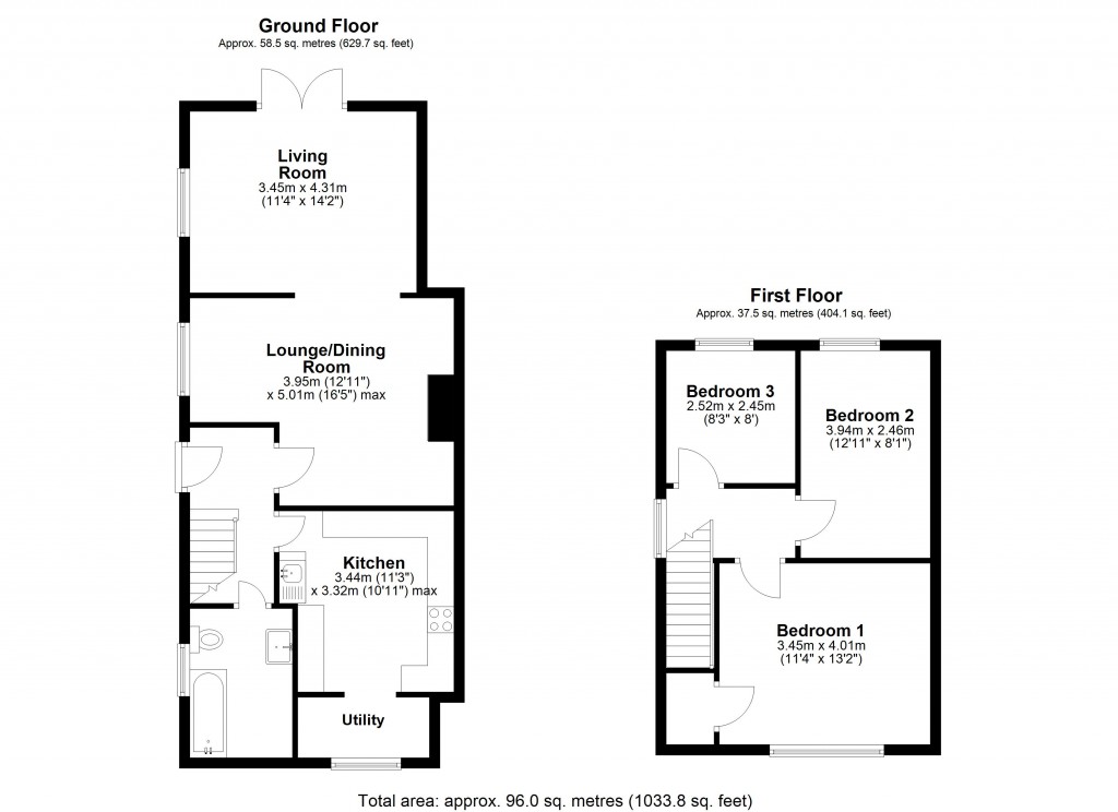 Floorplans For Westbury, Wiltshire