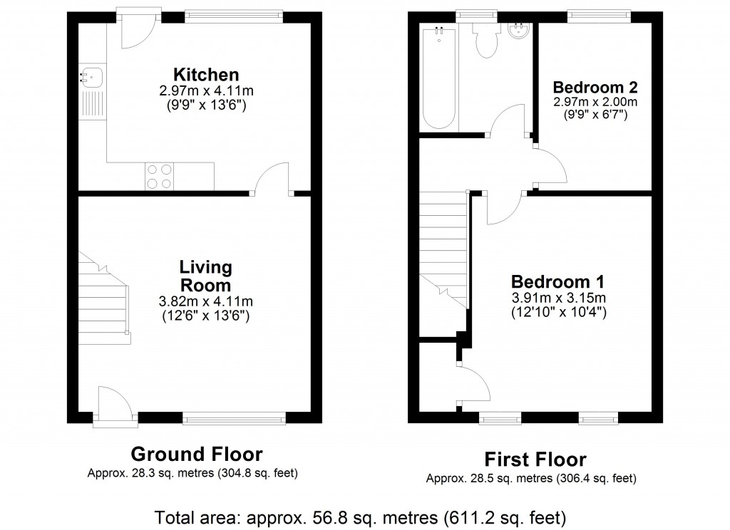 Floorplans For Kendrick Close, Westbury