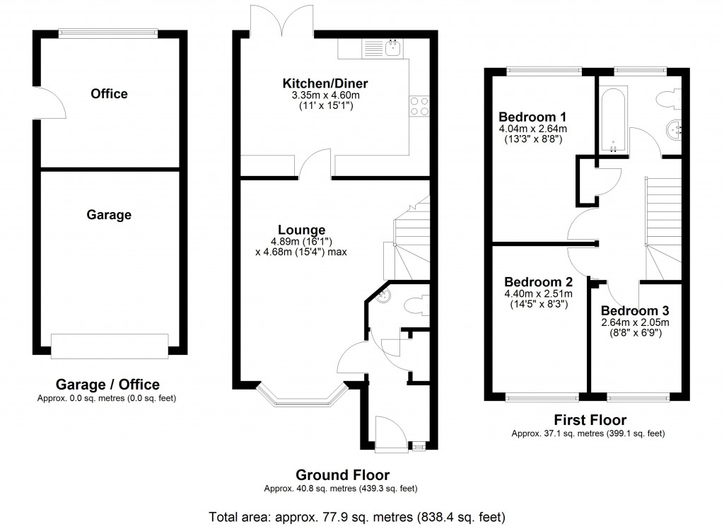 Floorplans For Westbury, Wiltshire