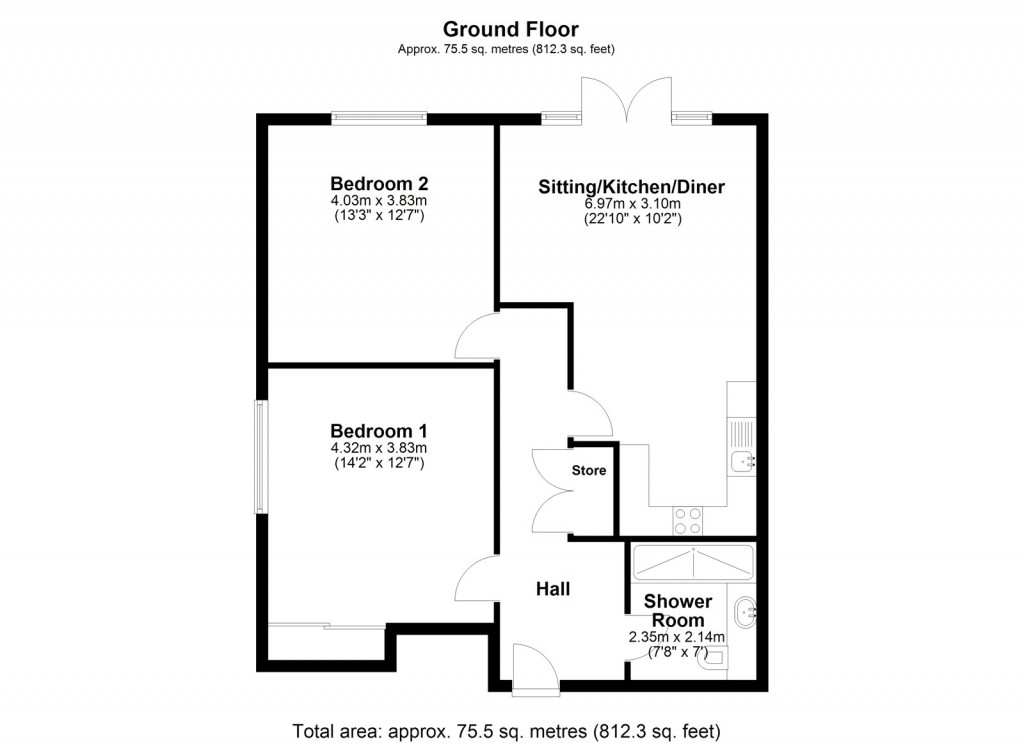 Floorplans For Chantry Court, Westbury