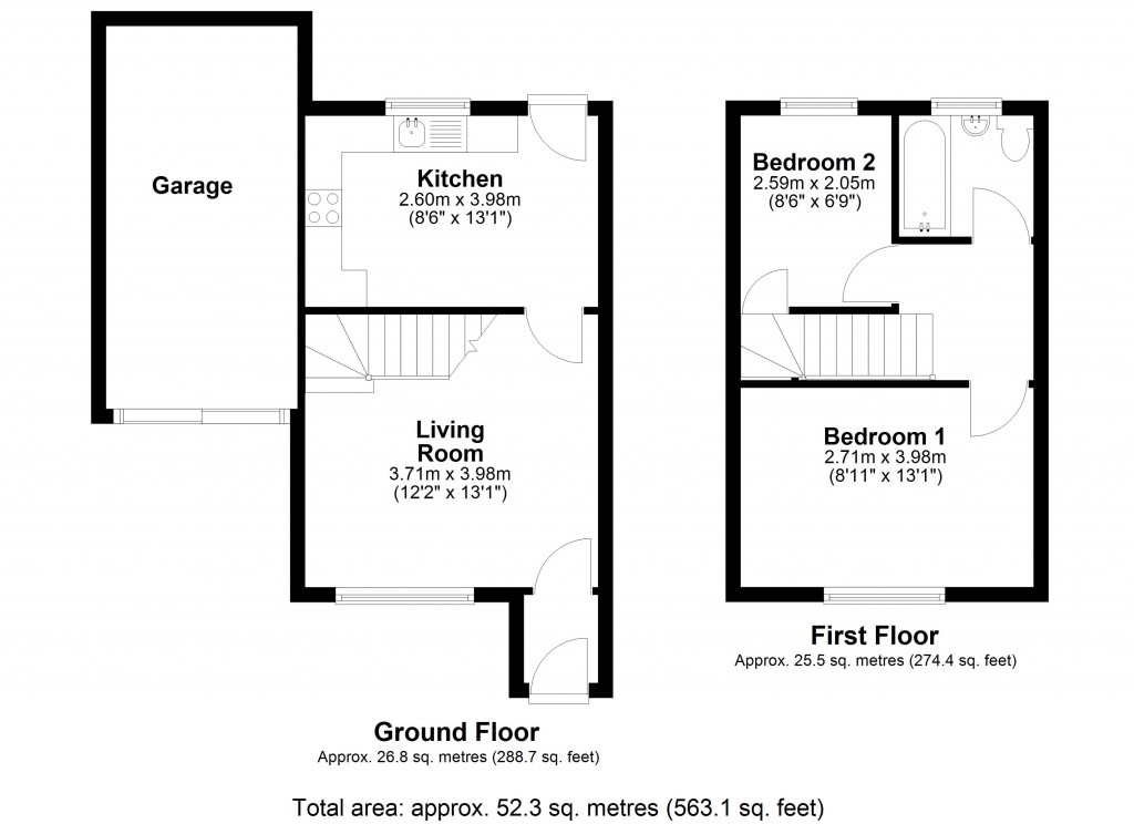 Floorplans For Westbury, Wiltshire