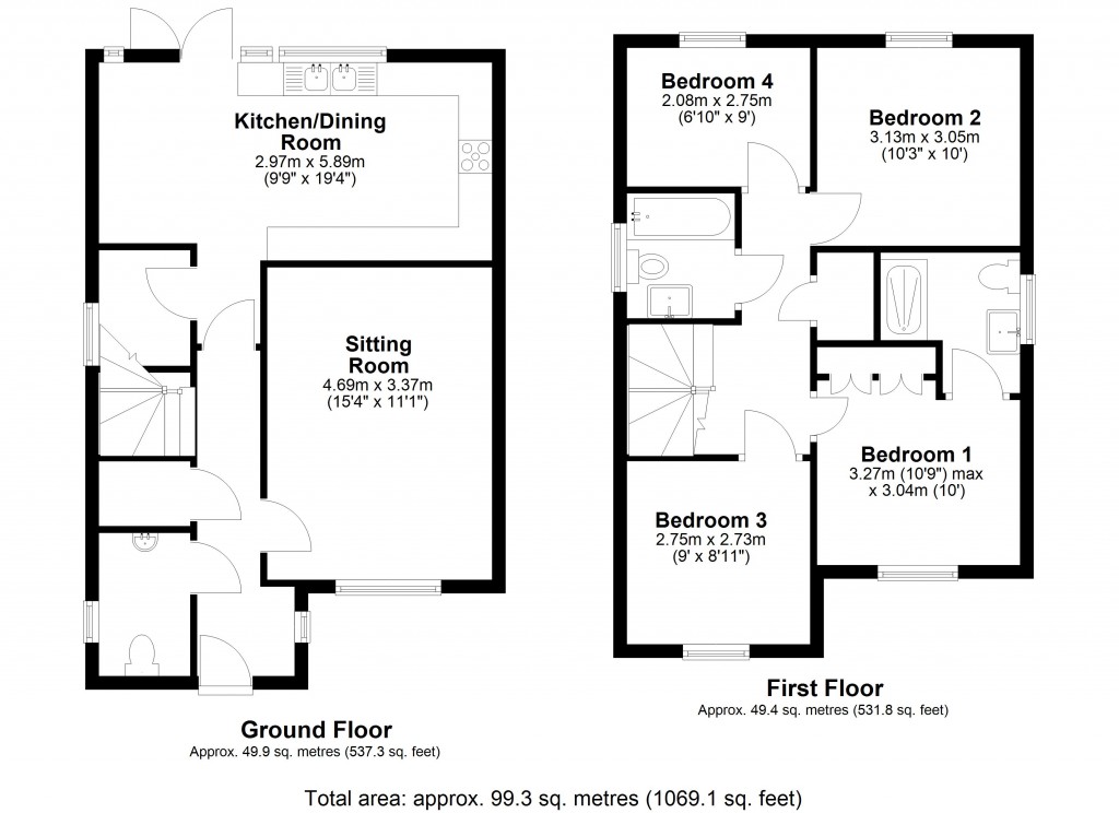 Floorplans For Westbury, Wiltshire