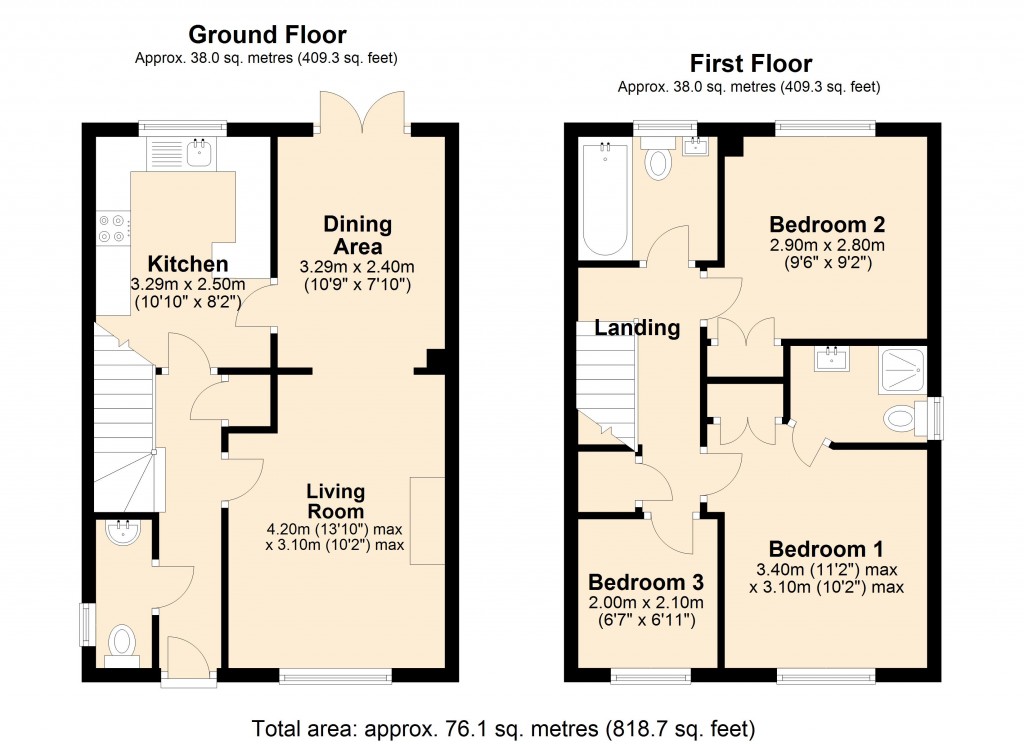 Floorplans For Westbury, Wiltshire