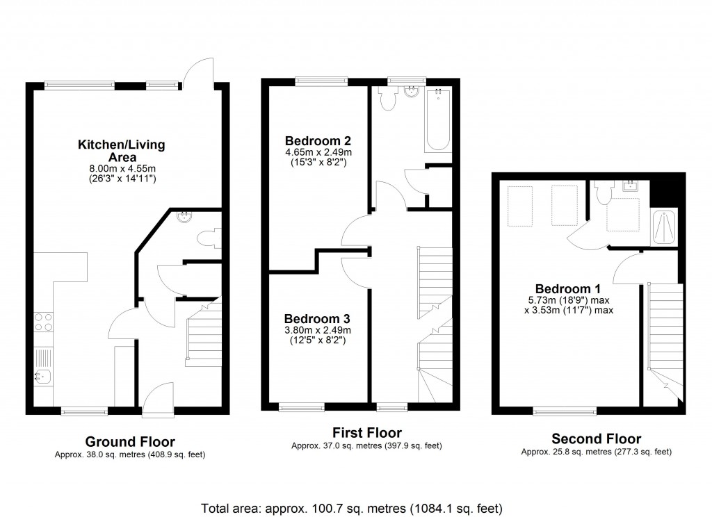 Floorplans For Westbury, Wiltshire