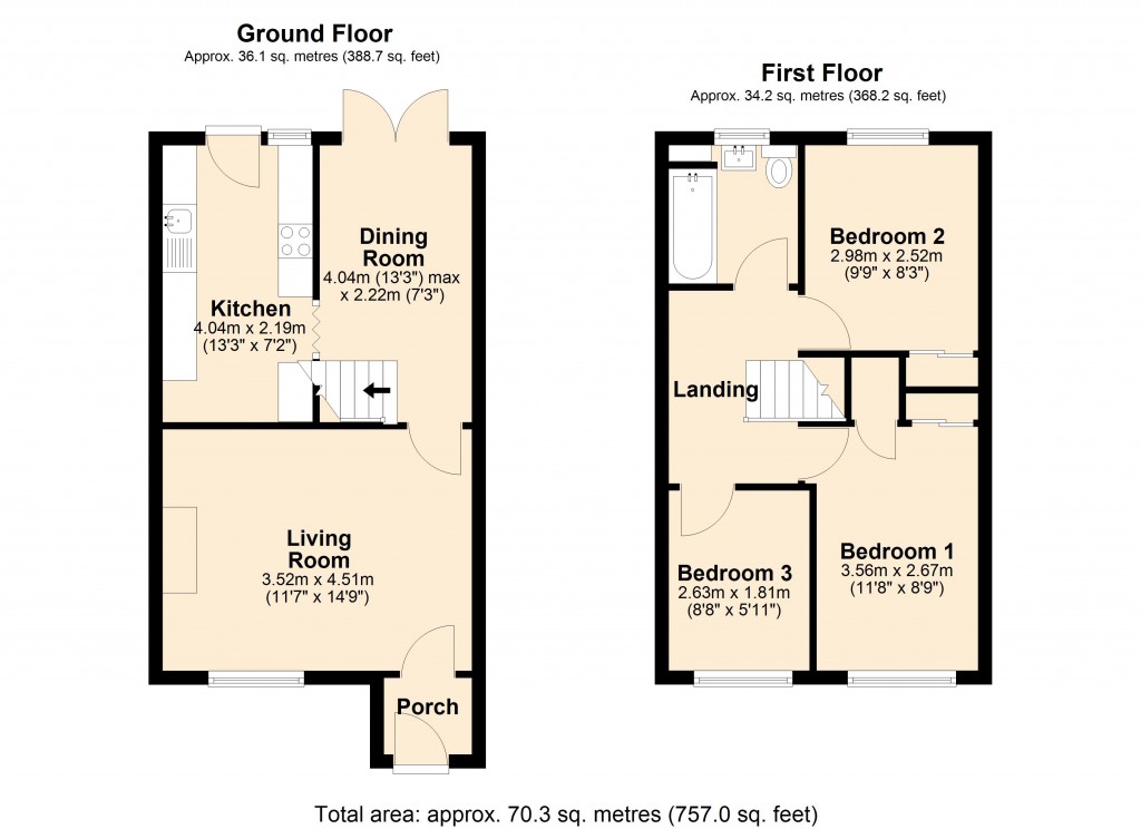 Floorplans For Westbury, Wiltshire