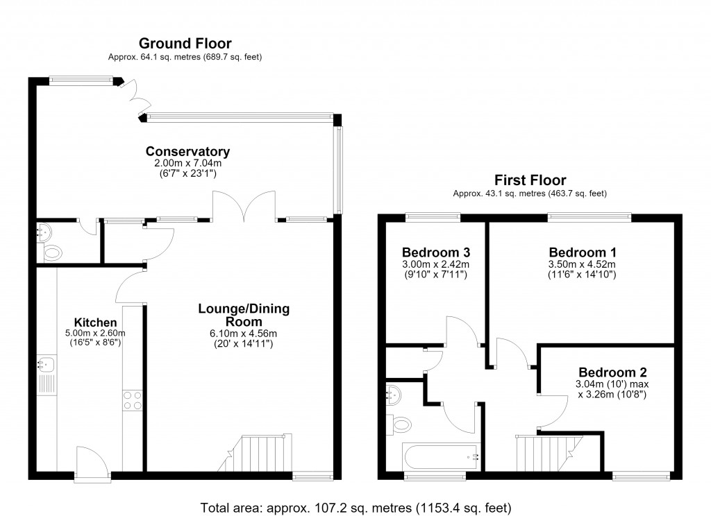 Floorplans For Wellhead Lane, Westbury